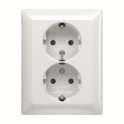 BASIC55 2-GANG SOCKET OUTLET SCHUKO